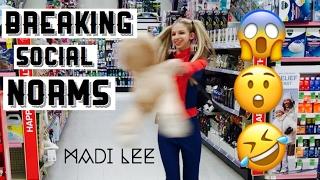 Breaking Social Norms in PUBLIC - Madi Lee Vlogs