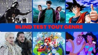 Blind test tout genre 100 Extraits Film série jeu vidéo animé réplique de film dessin animé