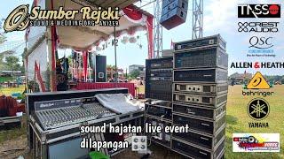 Sound System Hajatan Horeg Dibuat Main Dilapangan • SUMBER REJEKI AUDIO • Glerr boloo