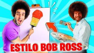 SEGUÍ UN TUTORIAL DE BOB ROSS  MI PRIMER PAISAJE EN LA VIDA  HaroldArtist