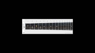 Notes Melodic B Minor Mod Scale Guitar No 8  C2 to C3 String and Finger Numbers