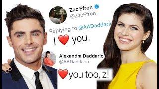Zac Efron says I Love You to Alexandra Daddario