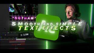 HOW TO MAKE Smooth Text Effects for YOUR EDITS  AFTER EFFECTS TUTORIAL