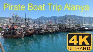 Pirate Boat Trip Excursion Alanya Turkey. Grand Troys Ship.