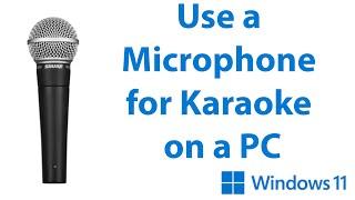 Use a Microphone for Karaoke on a PC  Windows 1011