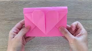 Easy Origami Envelope Tutorial  Origami Heart Envelope