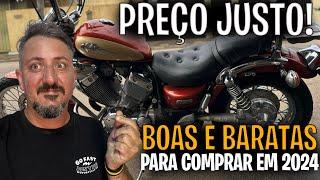 PREÇO JUSTO 10 motos BOAS e BARATAS para se comprar em 2024