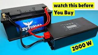 12v inverter 2000w test with maximum continuous discharging current 100ah battery