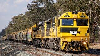 SSR GT46C-ACe Locomotives return to Victoria SSRs 1SK1 to Nhil  SSR101 & SSR102