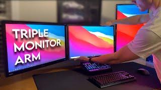 The Best Triple Monitor Arm - Install & First Impressions MOUNTUP