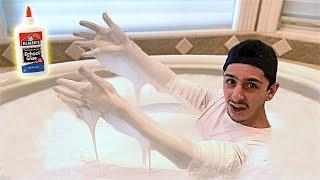 I Spent 24 Hours in GLUE & It Was a HUGE Mistake... Glue Bath