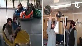 Hilarious videos emerge of Taliban fighters having fun at amusement parks gyms