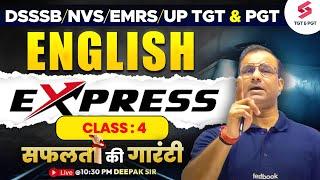 English Vocab+Grammar Class For DSSSBNVSEMRSUP TGTPGT 2024  DSSSB English Classes  Deepak Sir