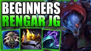 HOW TO SOLO CARRY GAMES WITH RENGAR JUNGLE FOR BEGINNERS IN S14 - Gameplay Guide League of Legends