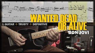 Wanted Dead or Alive  Guitar Cover Tab  Guitar Solo Lesson  Backing Track with Vocals  BON JOVI