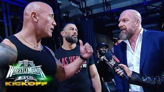 The Rock curses out Triple H following Cody Rhodes altercation WrestleMania XL Kickoff