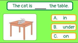 Prepositions of place  Quiz for kids  Grammar Test