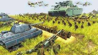 NEW Russian MEGA-TANK vs German Army Defenses... - Men of War WW2 Mod