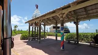 Disneys Castaway Cay - Tram Ride from Pelican Point Back to Ship  