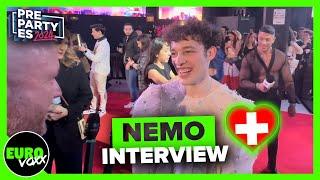  NEMO - The Code RED CARPET INTERVIEW  Madrid PrePartyES 2024  Switzerland Eurovision 2024