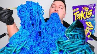 EATING THE WORLDS SPICIEST BLUE HEAT TAKIS FIRE NOODLES • Mukbang & Recipe