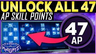 Gotham Knights How to UNLOCK ALL 47 Ability Points Easy and Fast  Unlock COMPLETE SKILL TREE