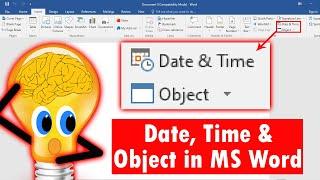 Link Another file with Word Document  Date & Time Function  Object In MS Word