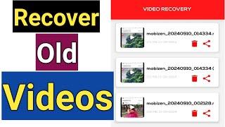 How To Recover Old Deleted Videos  Restore Deleted Video