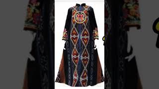 Model Baju Tunik Tenun Etnik Khas Indonesia #dress #dresses #baju #bajudesign #bajulebaran #batik