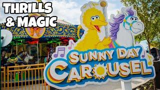 Visiting the Sunny Day Carousel  Sesame Place 2024