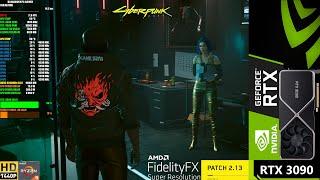 Cyberpunk 2077 Patch 2.13 Psycho Ray Tracing FSR 3+FG 1440p  RTX 3090  R9 7900X3D