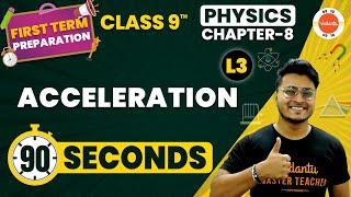 Acceleration One Shot in 90 Seconds  Motion Class 9 Science  NCERT Class 9 Physics Ch-8 #Cbse2024