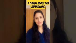 5 Things about APA Referencing  UGC NET Paper 1 by Tulika Mam #shorts #ugcnet #paper1 #trending