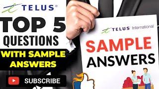 Telus International hiring team interview top 5 questions with answers