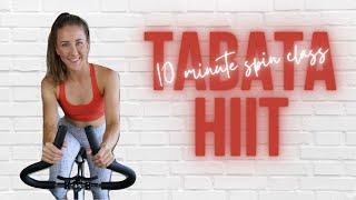 QUICK 10 MINUTE SPIN CLASS TABATA HIIT  INDOOR CYCLING WORKOUT