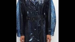 Wilmer python print PVC trench coat