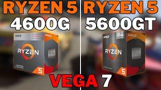 Ryzen  4600G vs Ryzen 5 5600GT - Testes sem Placa de Vídeo dedicada