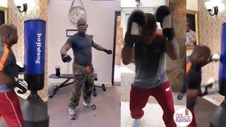 Trending video of Fr. Gov. Yahaya Bello seen training Boxing as EFCC declares him wanted