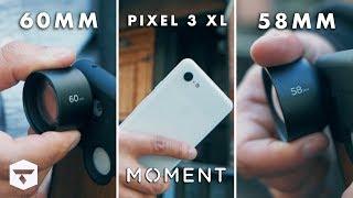 Moment 58mm vs 60mm Lens Comparison  Google Pixel 3 XL Photography