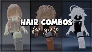 Hair combos for girls on roblox #roblox