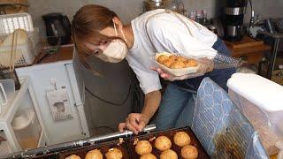 Japanese Street Food - GIRLS TAKOYAKI FOOD TRUCK Octopus Balls Cooking and Making 39Takoyaki キッチンカー