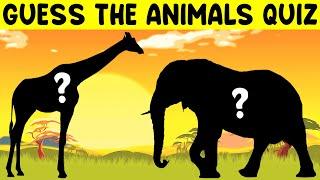 Kids Quiz  Guess the Animal from their Shadow  Brain Games  Learn about Animals Quiz for Kids