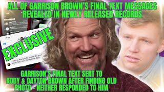 GARRISON BROWNS FINAL TEXTS to Janelle Revealed in NEWLY RELEASED RECORDS Kody IGNORED GARRISON