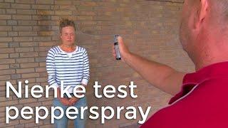 Nienke tries pepperspray