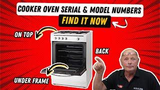 How to find model number and serial number on your cooker