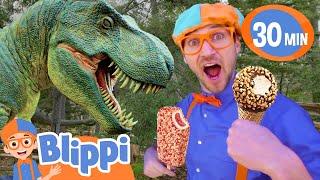 Blippi Has Fun Learning Dinosaurs and Ice Cream  Food & Explore  Educational Videos for Kids