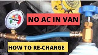 No AC in my van. How to Re-charge AC Chrysler Town & Country Van DIY