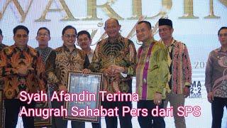 Syah Afandin Terima Anugrah Sahabat Pers dari SPS @KanalMedan