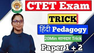 संपूर्ण हिंदी Pedagogy for CTET Paper 1 + 2 Short Trick 20 Min शानदार Revision रामबन ट्रिक के साथ