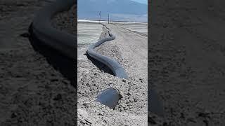 EPIC FAIL #2  HDPE FLEXIBLE SEWER PIPE bends buckles and cracks in 2019 RIDGE CREST CAL. EARTHQUAKE